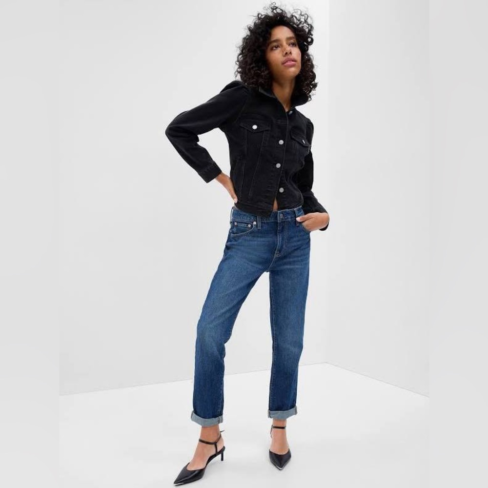 J. Crew NWT Boy Boyfriend Cropped Ankle Jeans size 33 Short Dark Blue